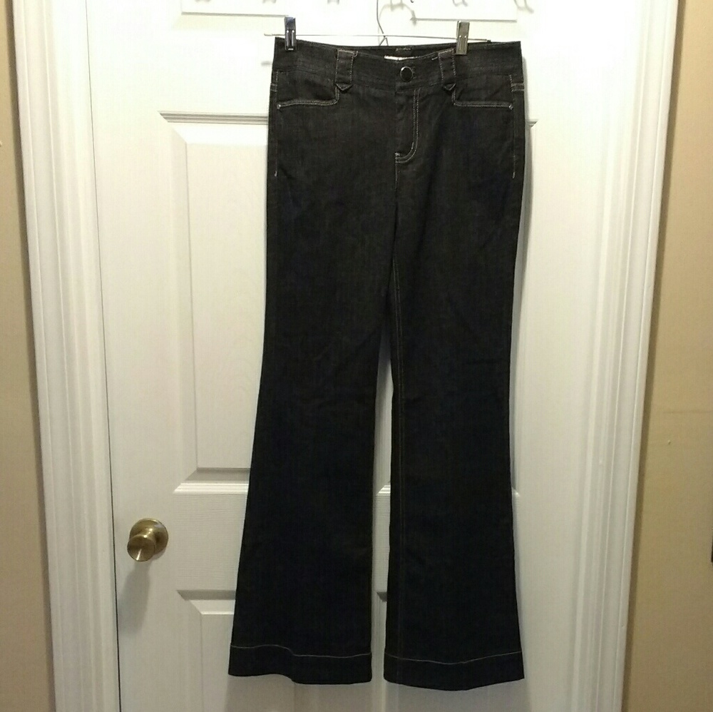NWT WHBM lightweight flare jeans dark denim size 2